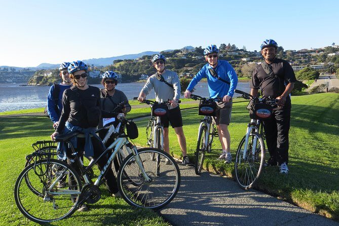Golden Gate Bridge Guided Bicycle or E-Bike Tour from San Francisco to Sausalito - The Presidio portion: big viewpoints, a warm break, and Lucasfilm ties