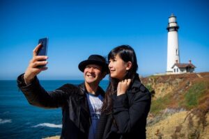 Monterey, Carmel and Pacific Coast Explorer from San Francisco - Davenport stretch break and the Highway 1 fog reality check