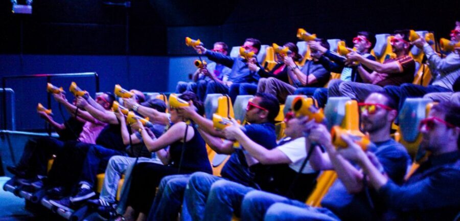 San Francisco: 7D Ride Experience - The interactive part: blasting challenges and getting a score