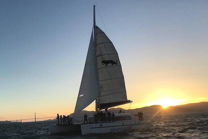 San Francisco Bay Sunset Catamaran Cruise - Passing Alcatraz as the evening turns