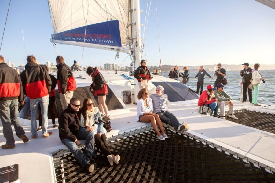 San Francisco Bay Sunset Cruise by Luxury Catamaran - The route that hits Alcatraz, Sausalito, and the Golden Gate Bridge