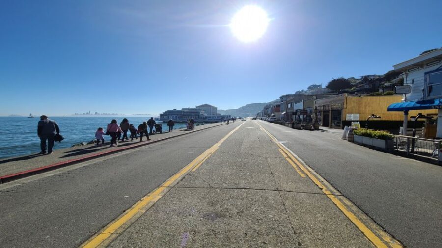 San Francisco: Full-Day City Tour w/ Muir Woods & Sausalito - Golden Gate Bridge photo stop near the Lone Sailor Monument