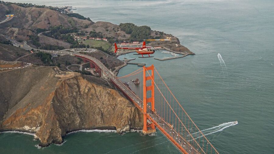 San Francisco: Golden Gate Helicopter Adventure - Over the Golden Gate National Reserve: Baker Beach and Pt. Bonita Lighthouse