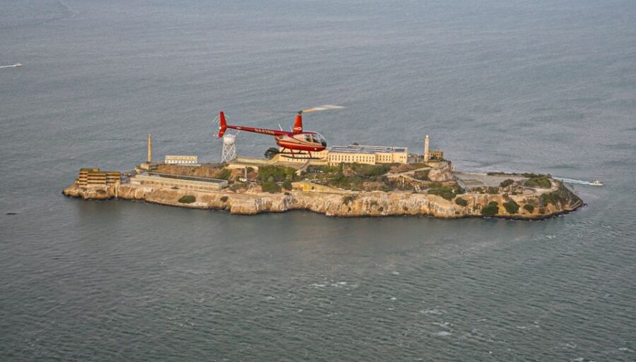 San Francisco: Golden Gate Helicopter Adventure - Alcatraz prison from the sky: close, clear, and fast