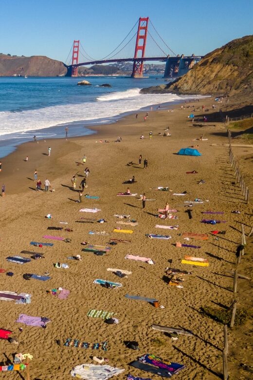 San Francisco: Silent Disco Yoga at Baker Beach - Baker Beach Silent Disco Yoga: the big idea