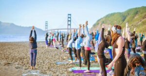 San Francisco: Silent Disco Yoga at Baker Beach - Pick your vibe: Sunset Groove vs Morning Groove vs Sunday Soul Flow