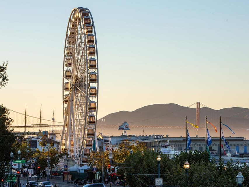 San Francisco: Sky Star Wheel - Fisherman's Wharf - What happens before you board: tickets, a quick setup, then up you go