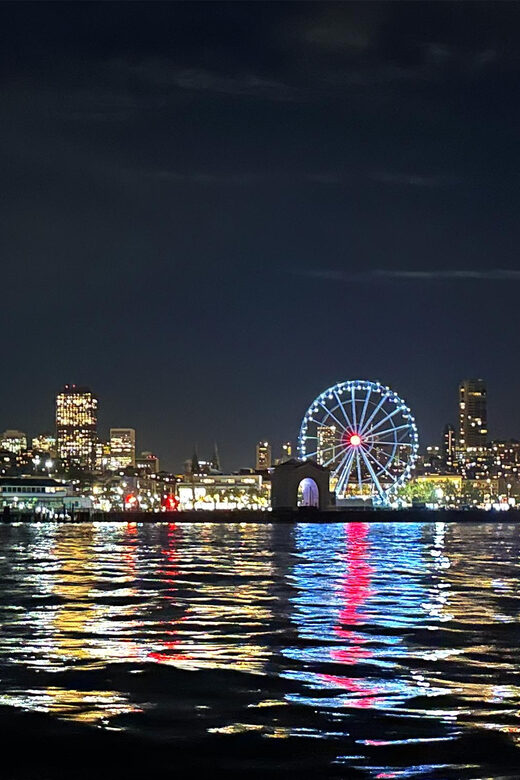 San Francisco: Sky Star Wheel - Fisherman's Wharf - Photo reality check: wind and window scratches